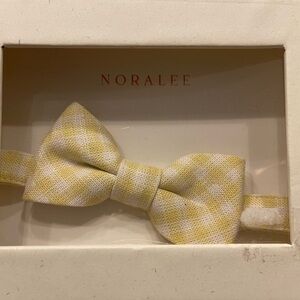 Noralee Boys Yellow Gingham Bow Tie - NWT